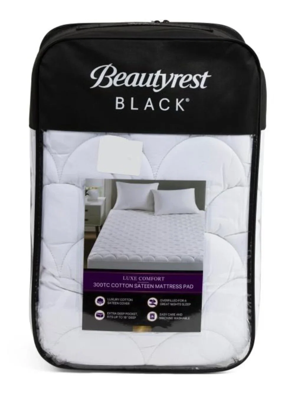 BEAUTYREST BLACK 300tc Cotton Mattress Pad